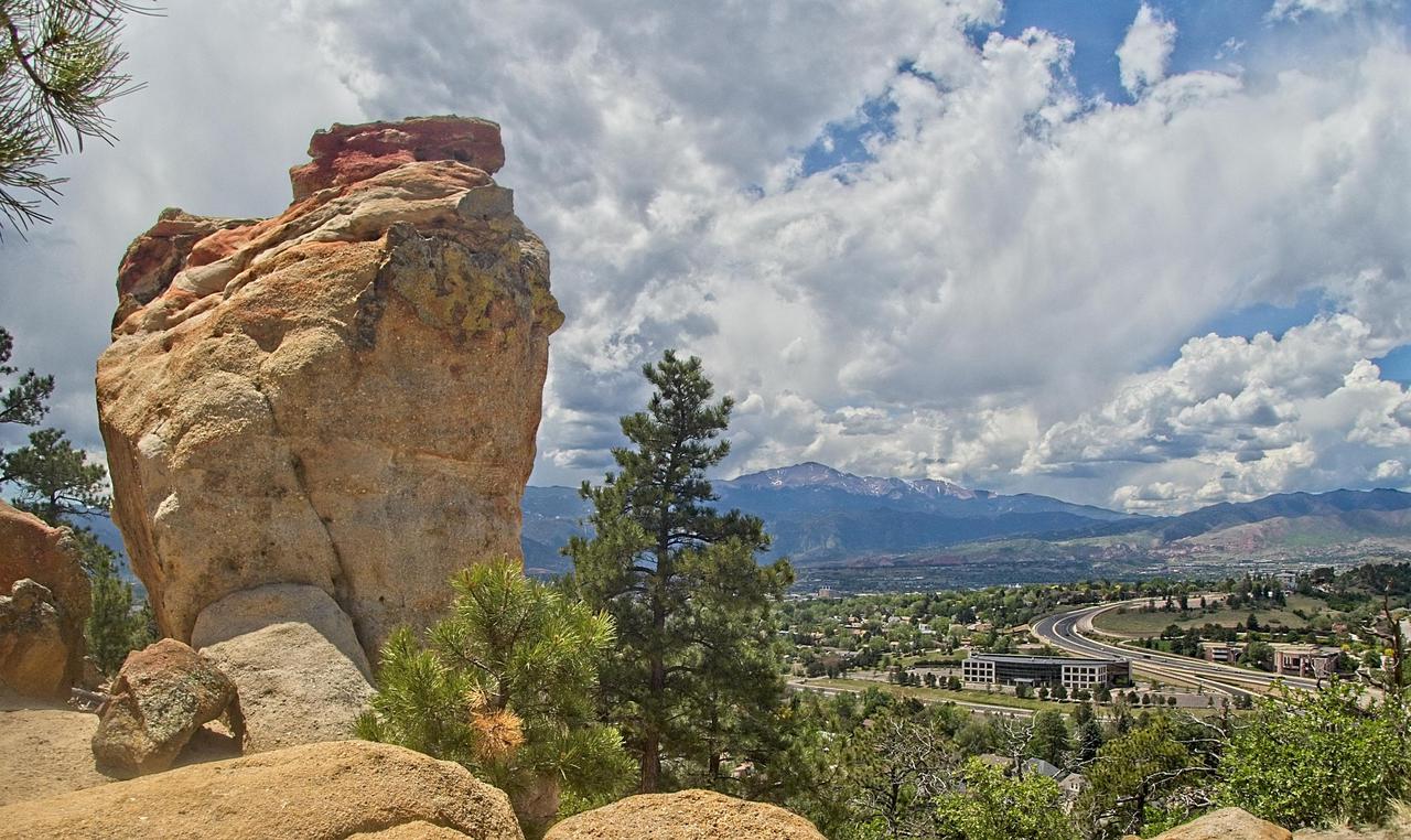 Pike's Peak and Colorado Springs from Palmer Park