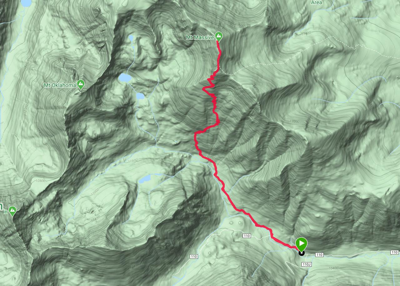 GPS track of hike